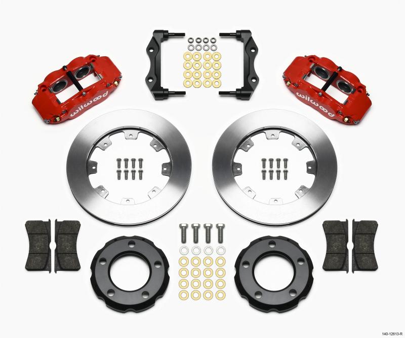 Wilwood Narrow Superlite 4R Front Kit 12.19in Drilled Red 82-86 Jeep CJ 140-12613-R Main Image