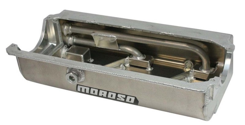 Moroso Pre-85 Chevrolet Small Block (w/Three Pick Ups) Sprint Car Dry Sump 6.5in Aluminum Oil Pan 21553