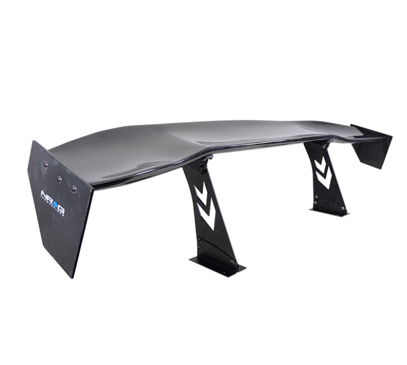 NRG Carbon Fiber Spoiler - Universal (69in.) w/NRG Logo / Stand Cut Out / Large Side Plate CARB-A691NRG