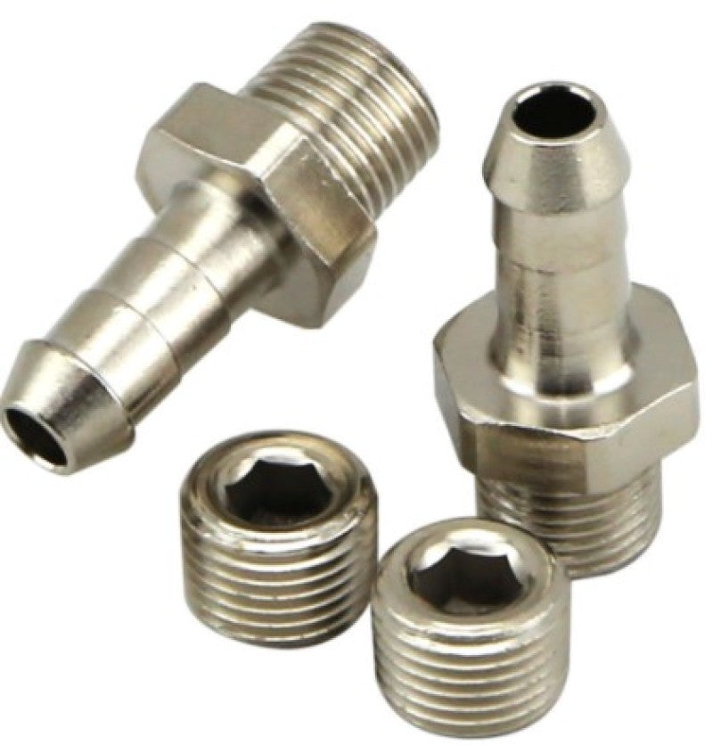 Turbosmart 1/8in NPT 6mm Hose Tail Fittings and Blanks TS-0550-3008