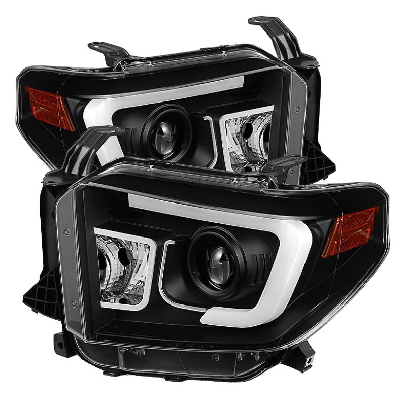 Spyder Toyota Tundra 2014-2016 Projector Headlights Light Bar DRL Black PRO-YD-TTU14-DRL-BK 5080158 Main Image