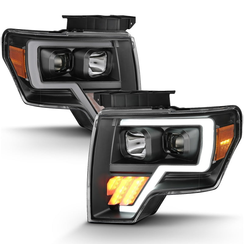 ANZO 2009-2014 Ford F-150 Projector Light Bar G4 H.L. Black Amber 111445