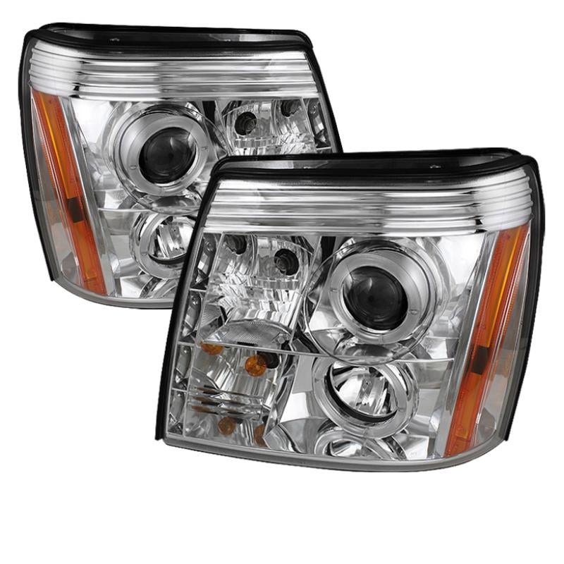 Spyder Cadillac Escalade 02-06 Projector Halogen Model- LED Halo DRL Chrm PRO-YD-CE02-DRL-C 5037930 Main Image