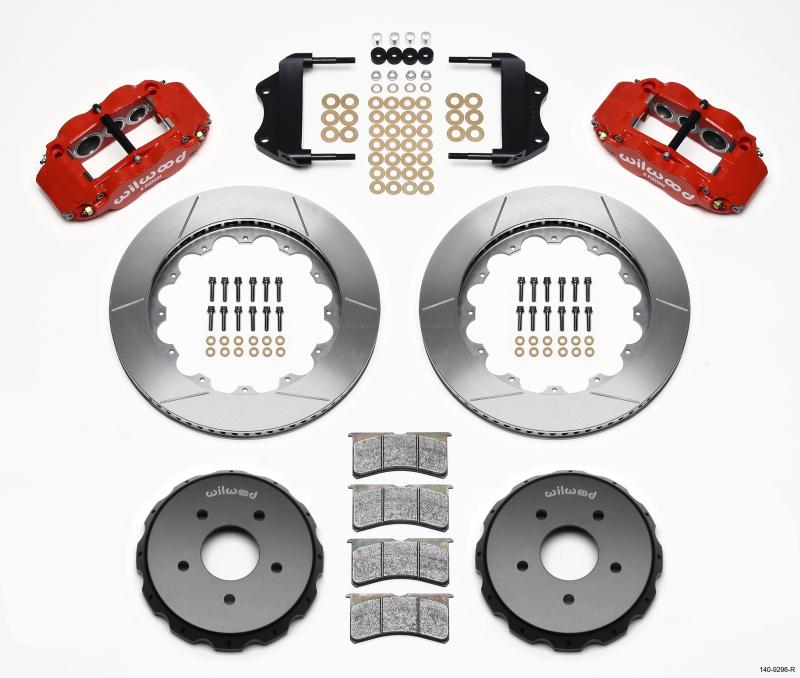 Wilwood Narrow Superlite 6R Front Hat Kit 14.00in Red 2004-2006 Pontiac GTO 140-9296-R Main Image