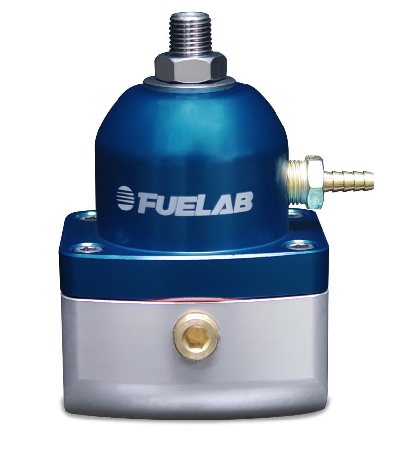 Fuelab 515 TBI Adjustable FPR Large Seat 10-25 PSI (2) -10AN In (1) -6AN Return - Blue 51505-3-L-T Main Image