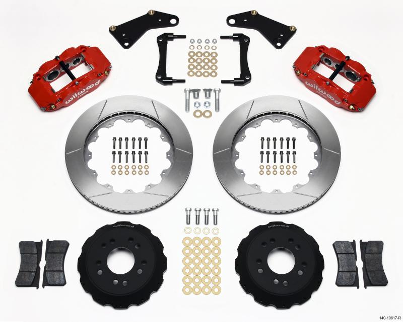 Wilwood Narrow Superlite 6R Front Hat Kit 14.00in Red 65-82 Corvette C2/C3 140-10617-R Main Image