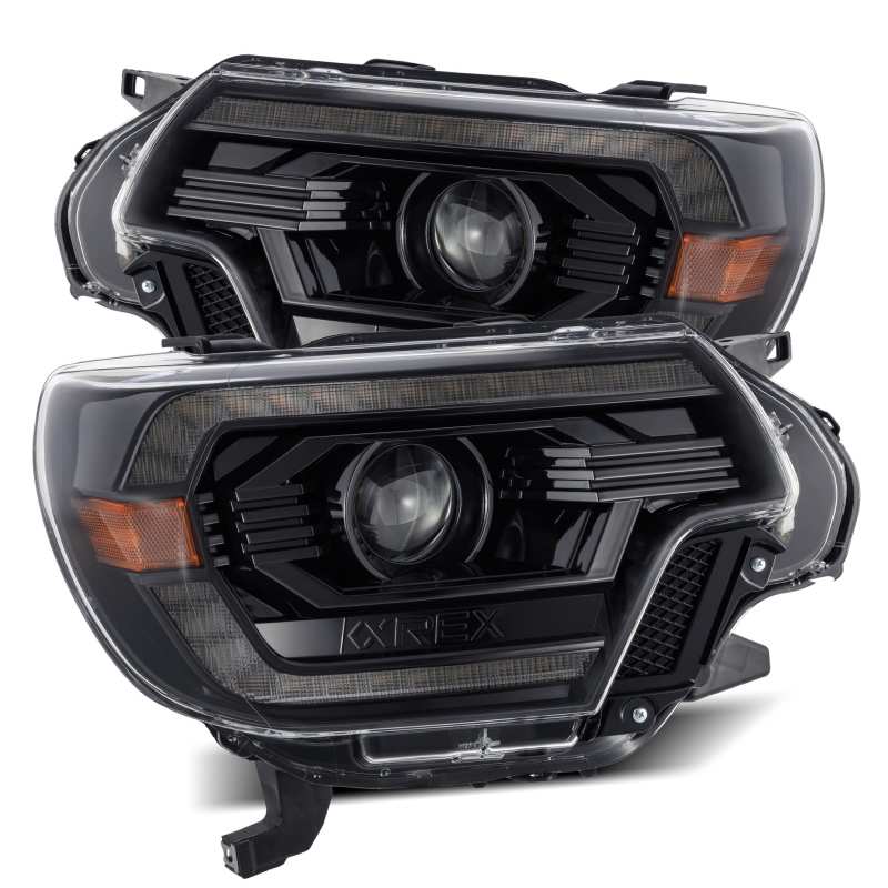 AlphaRex 12-15 Toyota Tacoma PRO-Series Projector Headlights Plank Style Alpha Black w/DRL 880748