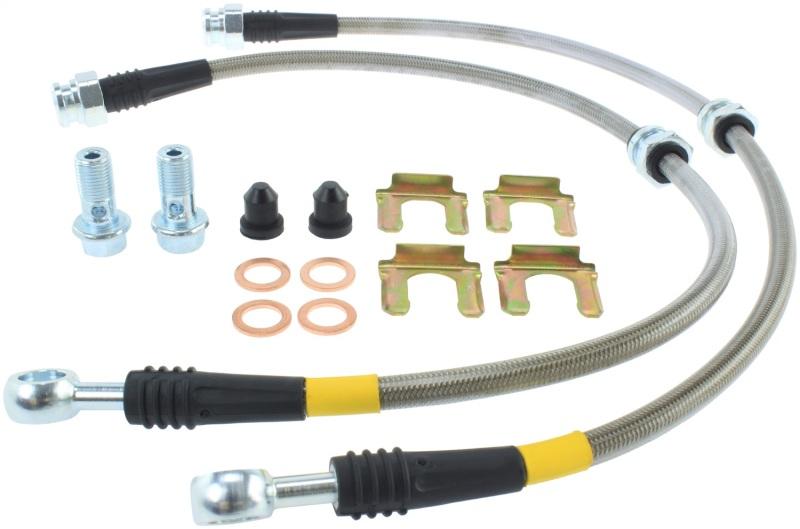 StopTech 00-05 Mitsubishi Eclipse / 01-05 Dodge Stratus Stainless Steel Front Brake Lines 950.46001 Main Image