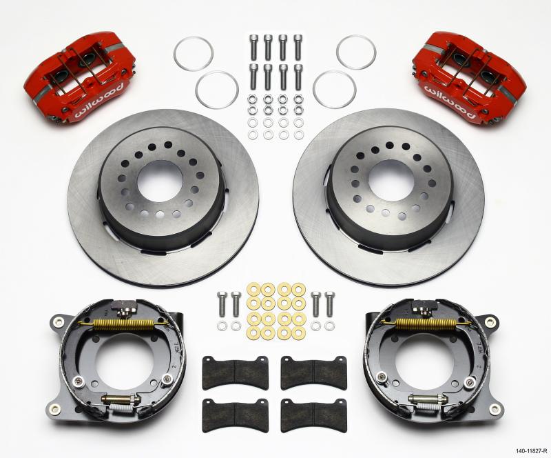 Wilwood Dynapro Low-Profile 11.00in P-Brake Kit - Red Impala 59-64 / Corvette 57-62 140-11827-R Main Image