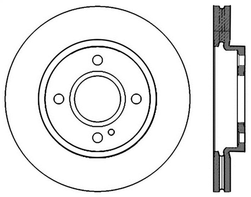 StopTech 2011-2013 Ford Fiesta 1.6L Slotted Right Front Rotor 126.61096SR Main Image