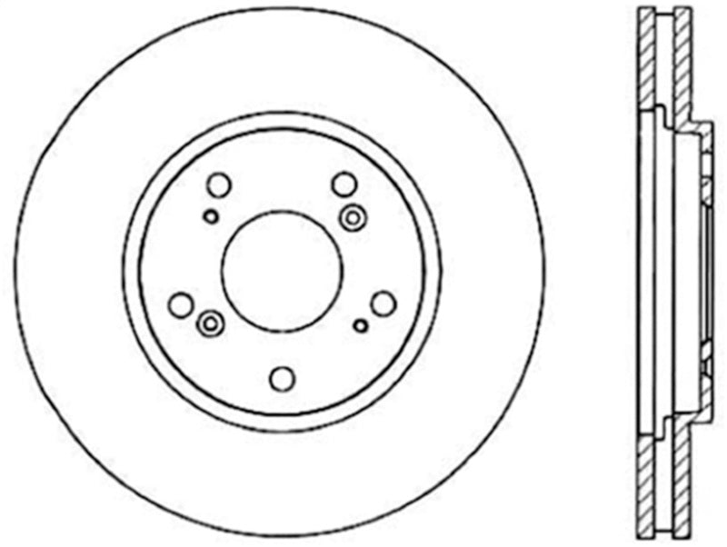 StopTech Sport Cryo Drilled/Slotted Brake Rotor; Rear Right