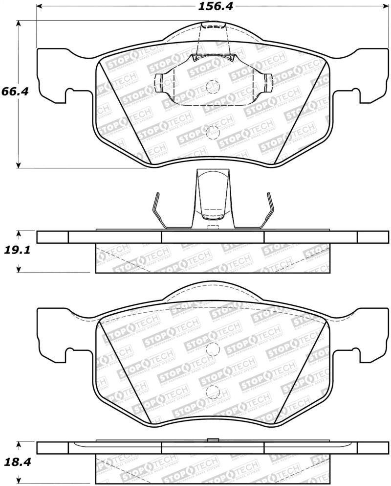 StopTech Street Brake Pads 308.08430 Main Image