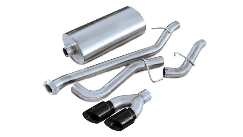 Corsa 02-06 Chevrolet Avalanche 5.3L V8 3in Sport Cat-Back Exhaust w/ twin 4in Black Tips 14250BLK Main Image