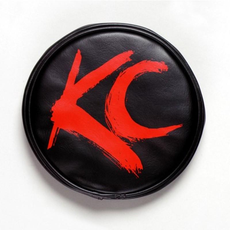 KC HiLiTES 6in. Round Soft Cover (Pair) - Black w/Red Brushed KC Logo 5110 Main Image