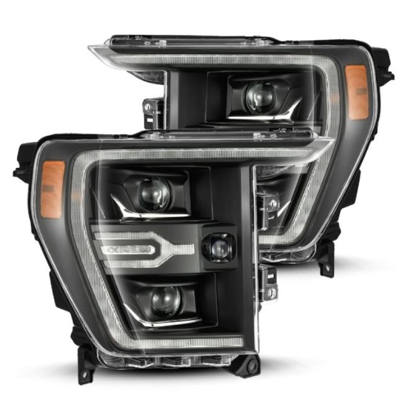 AlphaRex 21-22 Ford F150 Luxx-Series Projector Headlights Black w/Activ Light/Seq Signal 880139