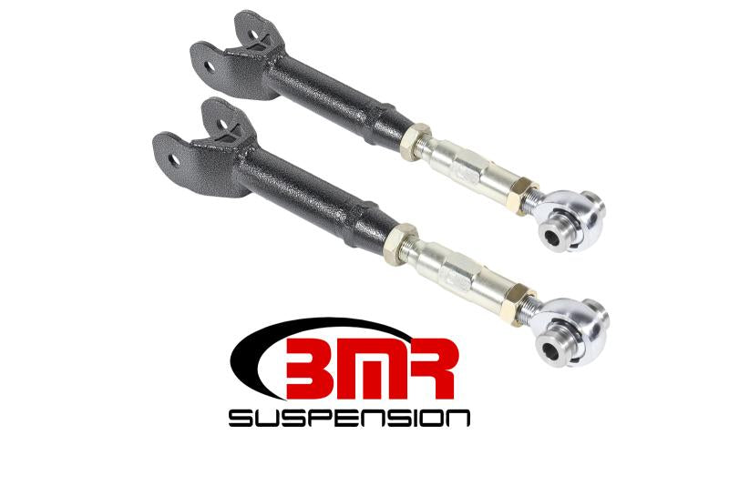 BMR 16-17 6th Gen Camaro Lower Trailing Arms w/ On-Car Adj. Rod Ends - Black Hammertone TCA061H Main Image