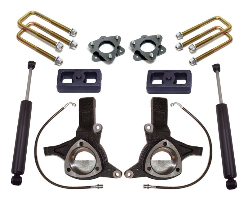 MaxTrac 07-16 GM C1500 2WD w/Cast Steel Susp. 6in/3in Spindle Lift Kit w/MaxTrac Shocks K881364