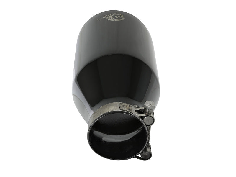 aFe MACH Force-Xp 409 SS Clamp-On Exhaust Tip 2.5in. Inlet / 4.5in. Outlet / 9in. L - Black 49T25454-B091