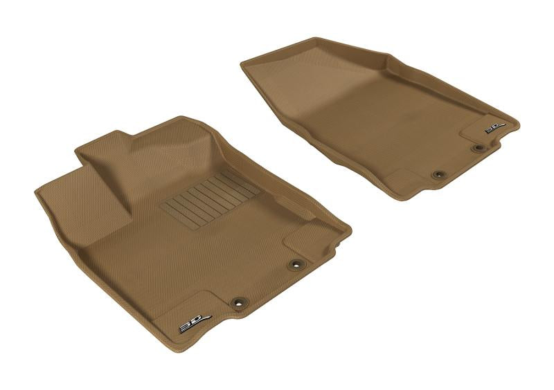 3D MAXpider 2013-2020 Nissan/Infiniti Pathfinder/QX60/JX Kagu 1st Row Floormat - Tan L1NS05811502 Main Image