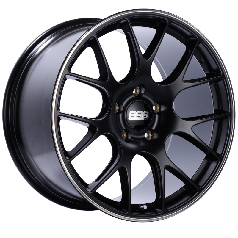 BBS CH-R 20x11.5 5x130 ET65 CB71.6 Satin Black Polished Rim Protector Wheel CH137BPO Main Image