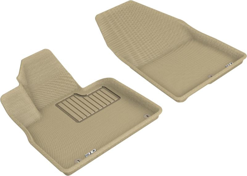 3D MAXpider 2019-2020 Hyundai Santa Fe Kagu 1st Row Floormat - Tan L1HY09311502 Main Image