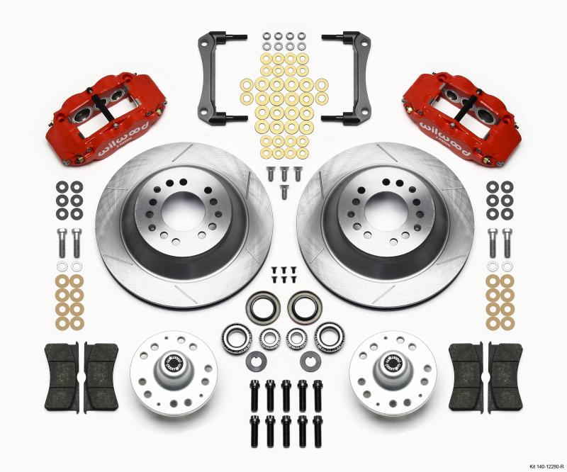 Wilwood Narrow Superlite 6R Front Hub & 1PC Rtr Kit 12.88in-Red 79-81 Camaro 140-12280-R Main Image