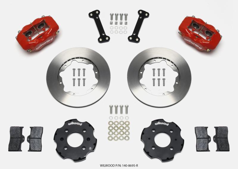 Wilwood Forged Dynalite Front Hat Kit 11.00in Red Integra/Civic w/Fac.240mm Rtr 140-8695-R Main Image