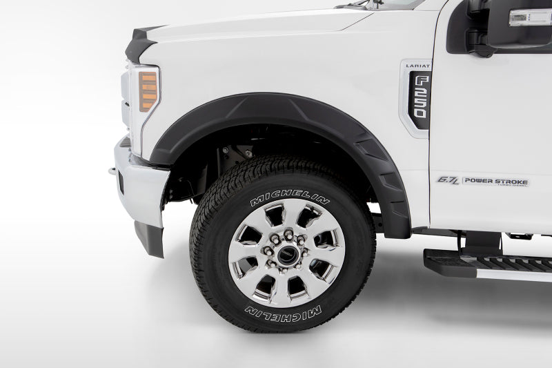 Bushwacker 17-19 Ford F-250 Super Duty w/ 81.8in Bed DRT Style Flares 4pc - Black 20951-02