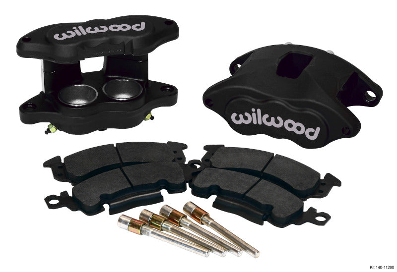 Wilwood D52 Front Caliper Kit - Black Ano, 2.00 / 2.00" Piston, 1.28" Rotor