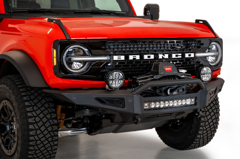 Addictive Desert Designs 2021+ Ford Bronco Rock Fighter Front Bumper - Hammer Black F230181060103