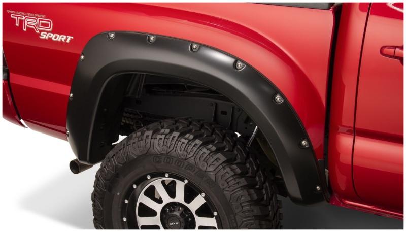 Bushwacker 12-15 Toyota Tacoma Fleetside Pocket Style Flares 2pc 60.3in Bed - Black 31080-02 Main Image