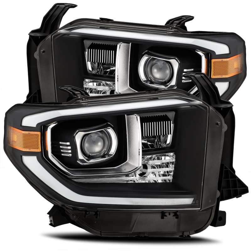 AlphaRex 14-20 Toyota Tundra PRO-Series Projector Headlights Plank Style Black w/Activation Light 880719 Main Image