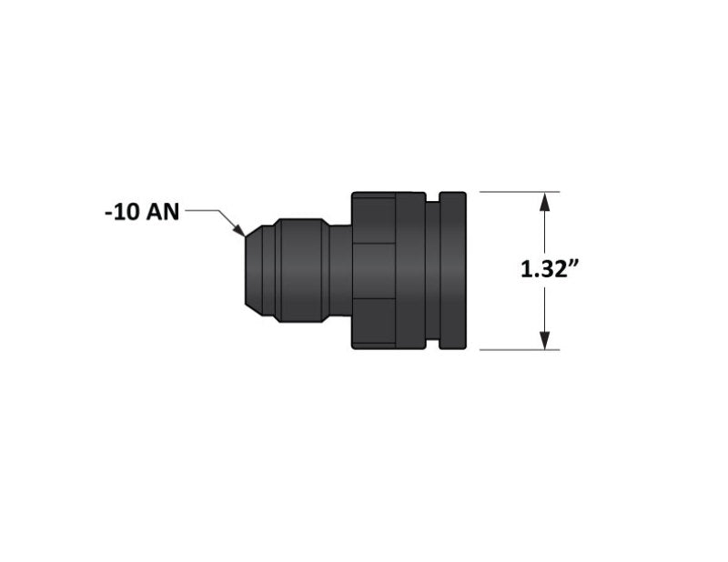 Fleece Performance Universal Billet Aluminum Adapter Fitting -10AN Male to 1.325in O-Ring Bore FPE-34224-B