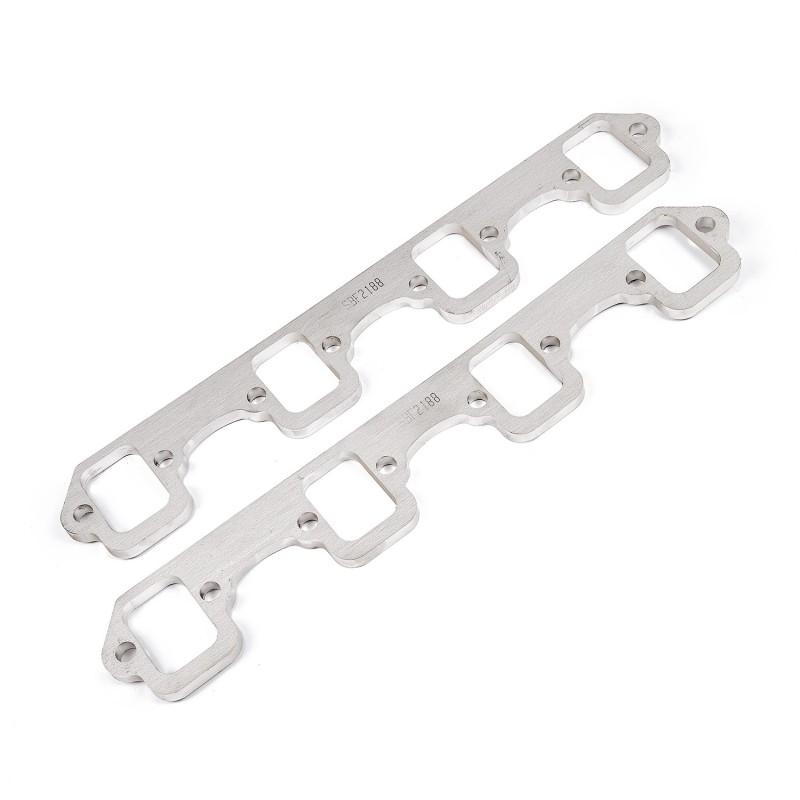 Stainless Works SBF Rectangular Shaped Port Header 304SS Exhaust Flanges 1-7/8in Primaries (2in BP) HFSBF2188 Main Image