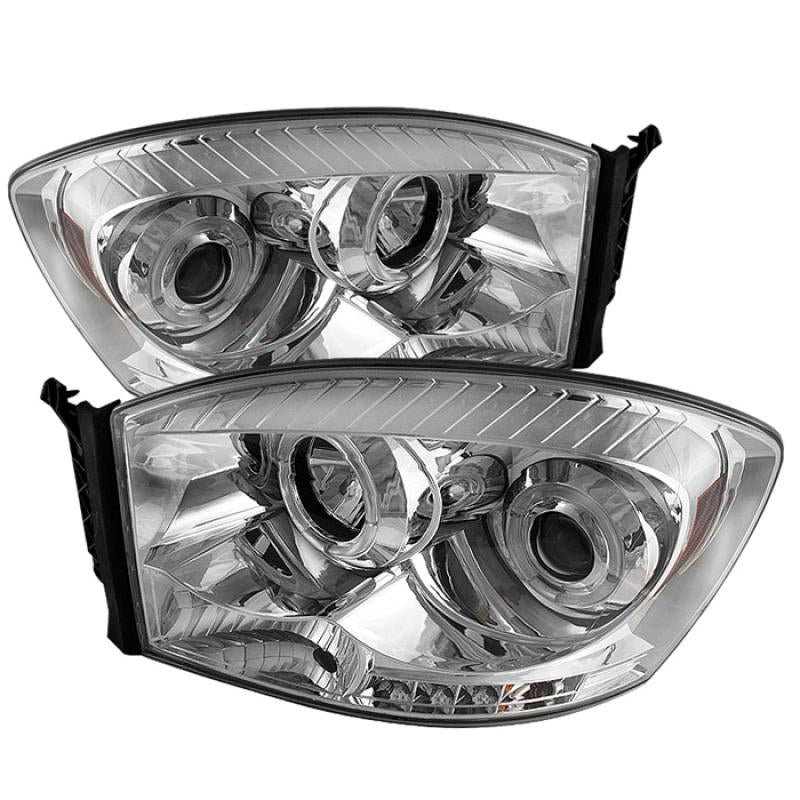 Spyder Dodge Ram 1500 06-08/Ram 2500 06-09 Projector Headlights LED Halo LED Chrm PRO-YD-DR06-HL-C 5010018 Main Image