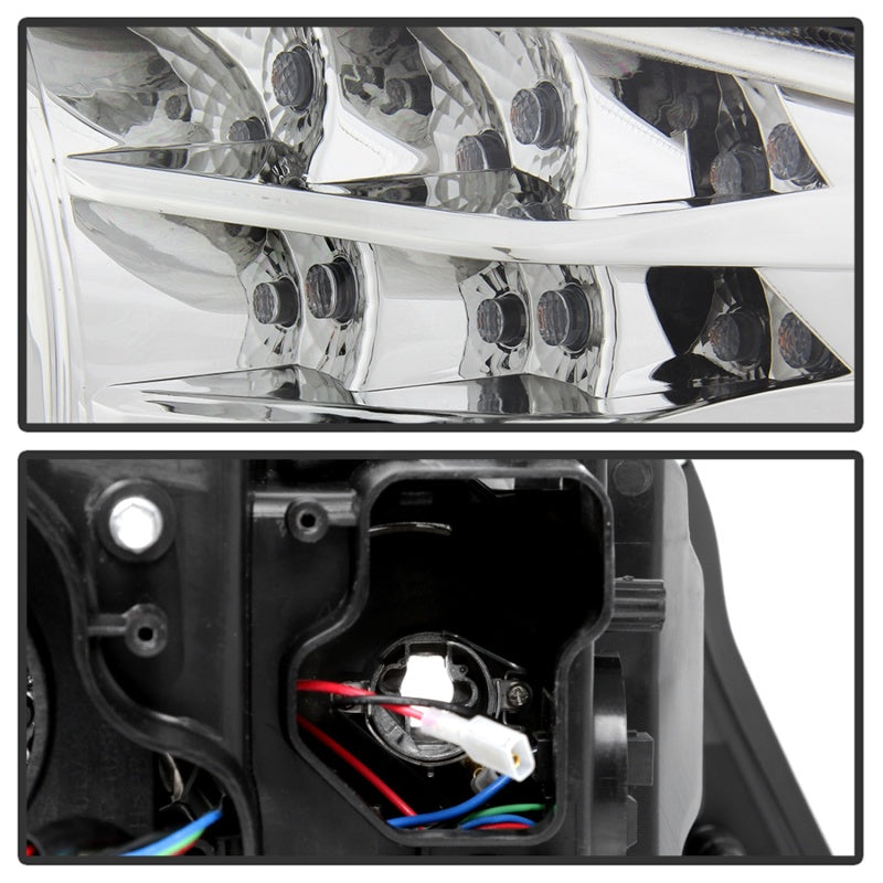 Spyder 09-12 BMW E90 3-Series 4DR Projector Headlights Halogen - LED - Chrome - PRO-YD-BMWE9009-C 5086471