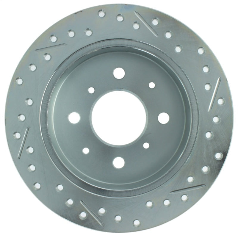 StopTech Select Sport Drilled And Slotted Brake Rotor; Rear Right