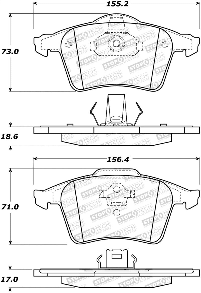 StopTech Street Brake Pads 308.09790 Main Image