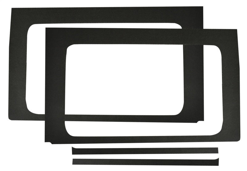 DEI 2018-Up Jeep Wrangler JL 4-Door Leather Look Rear Side Window Trim Kit 4-pc - Black 50177