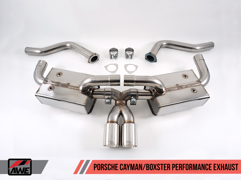 AWE Tuning 05-08 Porsche 987 Cayman/S Boxster/S Performance Muffler 3010-11036 Main Image