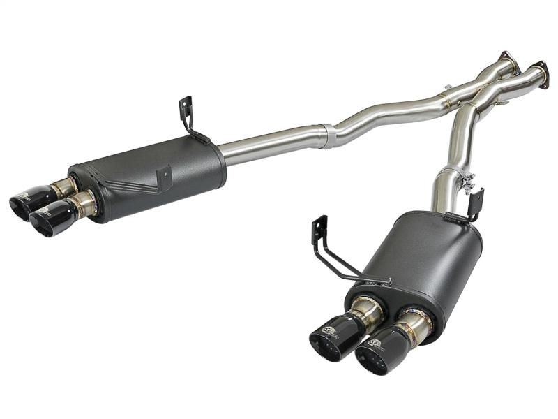 aFe MACH Force-Xp 2-1/2in 304 SS Cat-Back Exhaust w/ Black Tips 05-08 BMW Z4 M Coupe (E86) L6 3.2L 49-36339-B Main Image