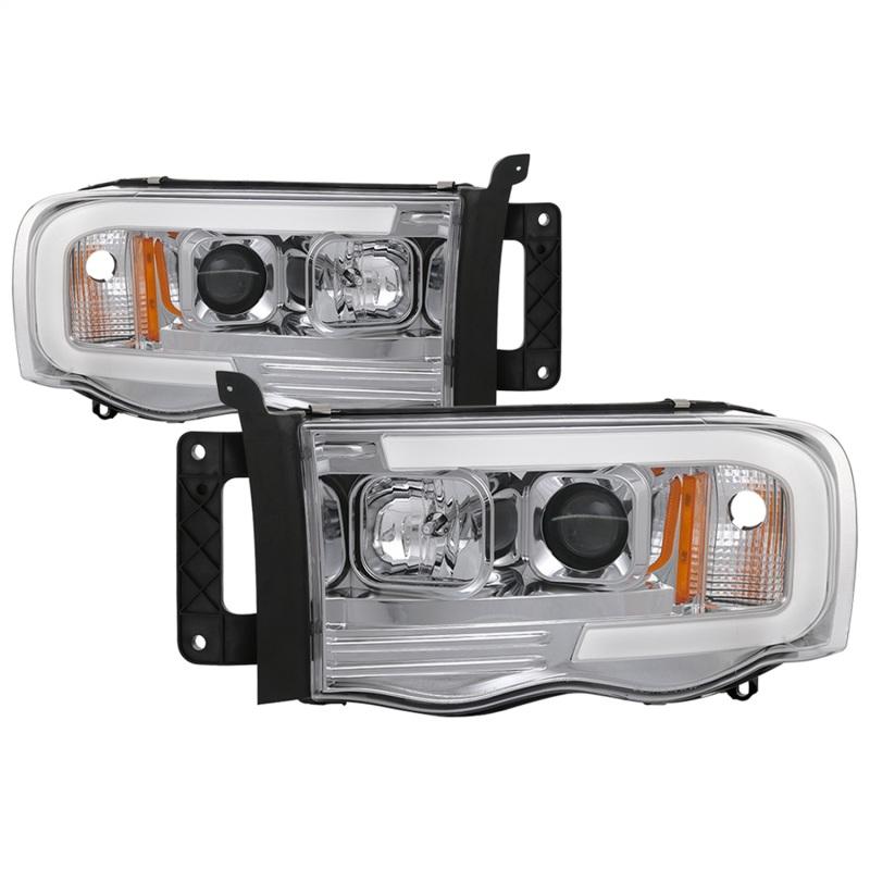 Spyder Dodge Ram 1500 02-05 V2 Projector Headlights - Light Bar DRL - Chrome PRO-YD-DR02V2-LB-C 5084613 Main Image