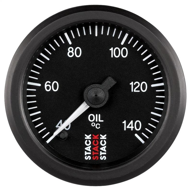 Autometer Stack 52mm 40-140 Deg C 1/8in NPTF Male Pro Stepper Motor Oil Temp Gauge - Black ST3309 Main Image