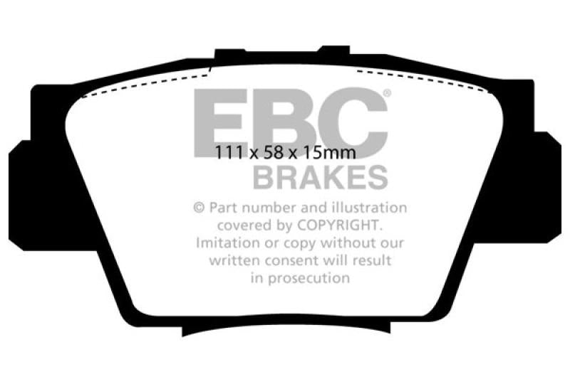 EBC 91-96 Acura NSX 3.0L Bluestuff Rear Brake Pads DP5873NDX Main Image