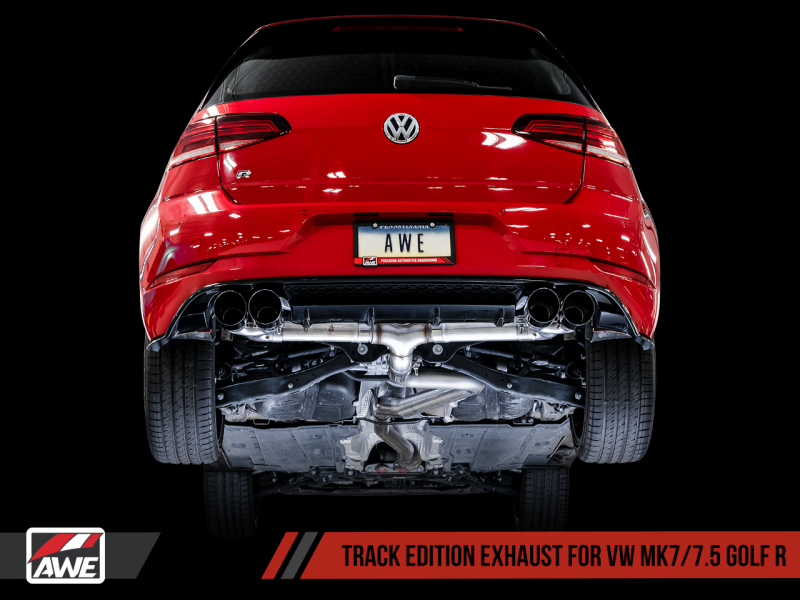 AWE Tuning MK7.5 Golf R Track Edition Exhaust w/Diamond Black Tips 102mm 3015-43148