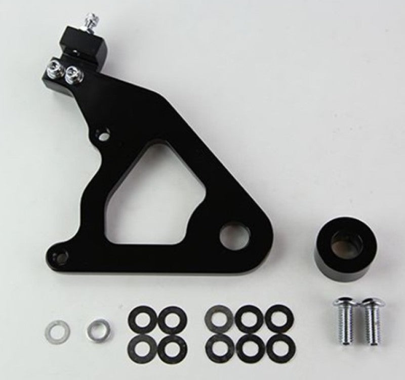 Wilwood Caliper Mounting Kit Black w/Bracket GP310 2000-Present Softail 250-8036-BK