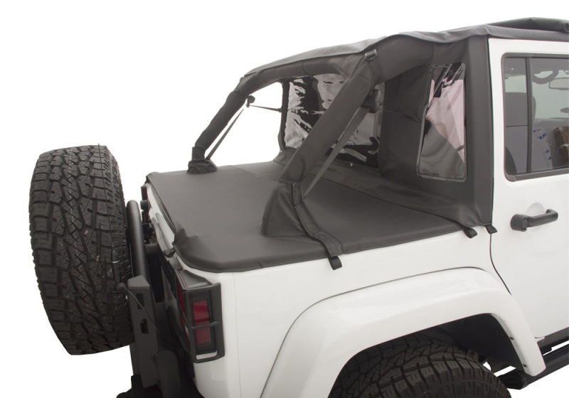 Rampage 2007-2018 Jeep Wrangler(JK) Unlimited 4-Door Trailview Tonneau Top - Black Diamond 990135