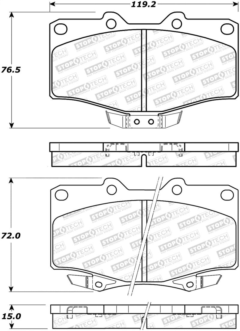 StopTech Street Brake Pads - Front 308.06110 Main Image