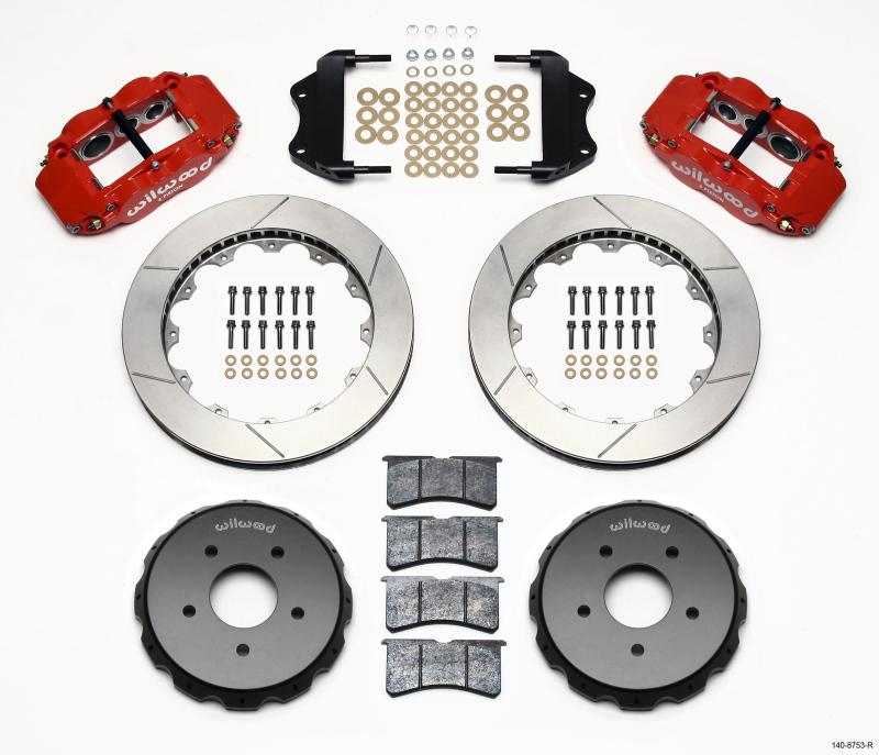 Wilwood Narrow Superlite 6R Front Hat Kit 13.06in Red 2004-2006 Pontiac GTO 140-8753-R Main Image