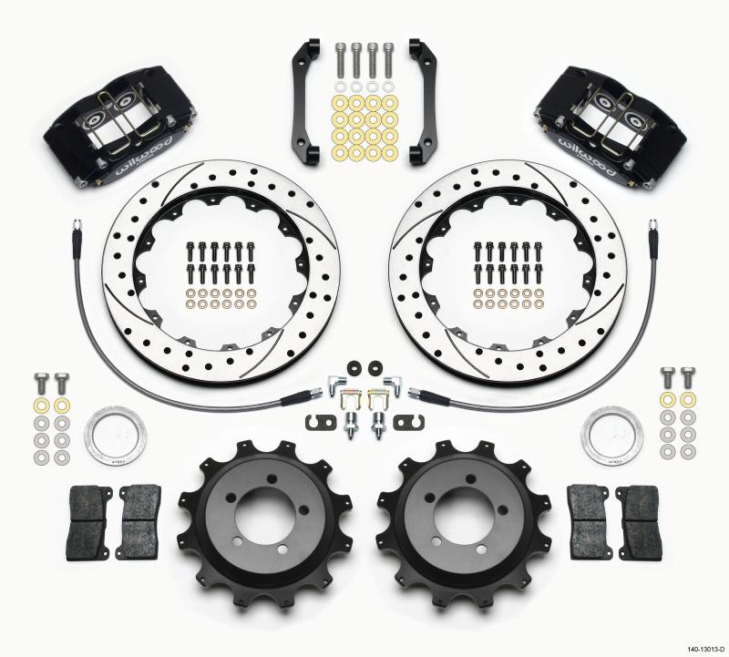 Wilwood Dynapro Radial Rear Kit 12.88in Drilled 2006-2007 Subaru WRX w/Lines 140-13013-D Main Image